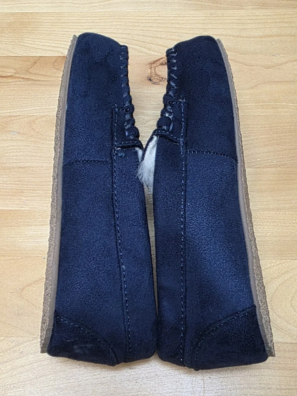 J. CREW | Navy Faux Suede Slippers, Sz. 2
